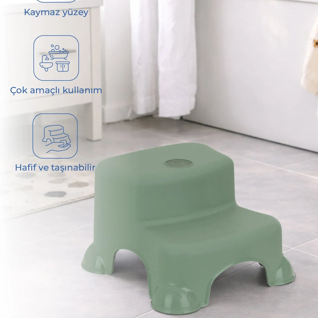 Babyjem Kaydırmaz Bebek Katlı Basamağı Soft Yeşil