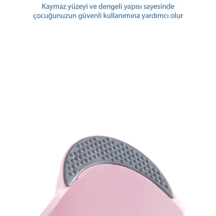 Babyjem Kaydırmaz Bebek Katlı Basamağı Soft Pembe