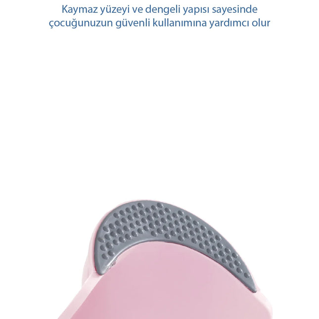 Babyjem Kaydırmaz Bebek Katlı Basamağı Soft Pembe