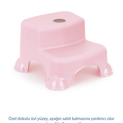 Babyjem Kaydırmaz Bebek Katlı Basamağı Soft Pembe