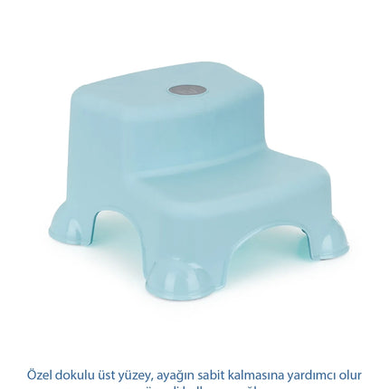 Babyjem Kaydırmaz Bebek Katlı Basamağı Soft Mavi