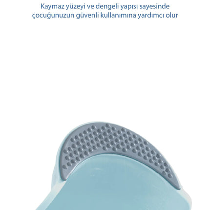 Babyjem Kaydırmaz Bebek Katlı Basamağı Soft Mavi