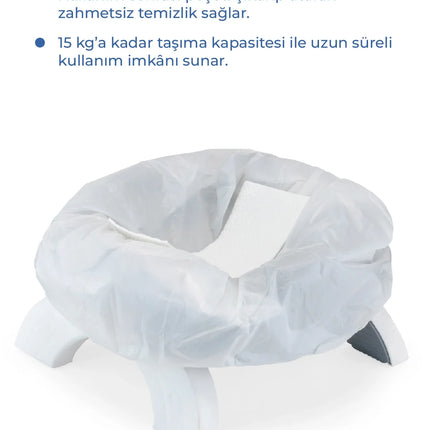 Babyjem 2 İn 1 Portatif Katlanabilir Seyahat Lazımlığı Klozet Adaptörü Soft Yeşil + 5 Hediye Poşet