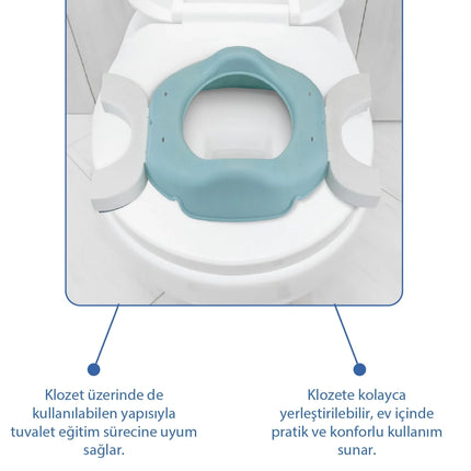 Babyjem Portatif Katlanabilir Seyahat Lazımlığı Soft Mavi + 5 Hediye Poşet
