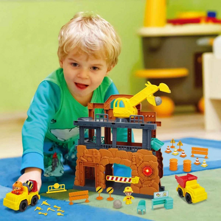 Sesli ve Işıklı Tiny Kiddom İnşaat Sahası Oyun Seti 33 Parça