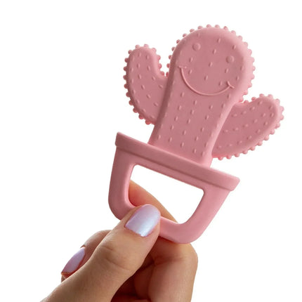 Babyjem Yumuşak Kaktüs Dişlik Diş Kaşıyıcı Kaktüs Pembe