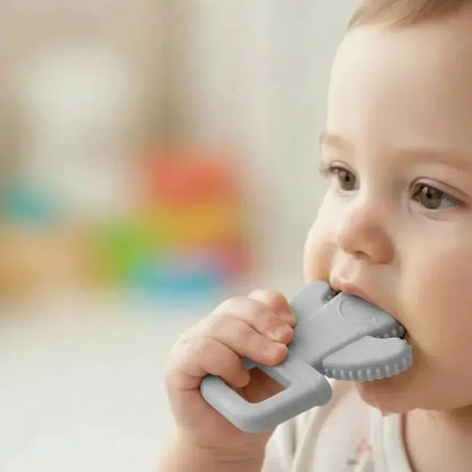 Babyjem Yumuşak Kaktüs Dişlik Diş Kaşıyıcı Gri