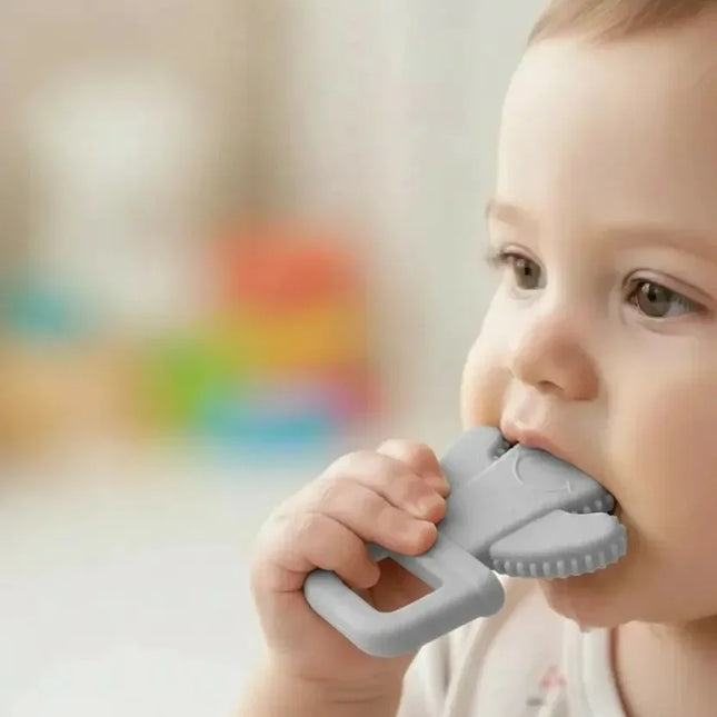 Babyjem Yumuşak Kaktüs Dişlik Diş Kaşıyıcı Gri