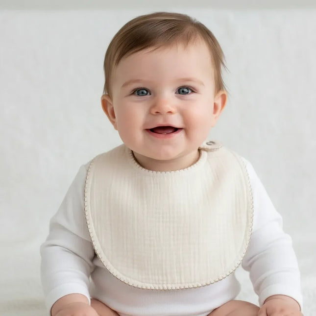 Babyjem Bürümcük Soft Müslin Mama Önlüğü Ekru