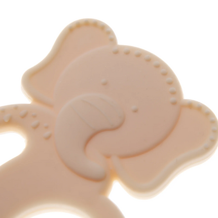 Babyjem Silikon Fil Diş Kaşıyıcı Ekru