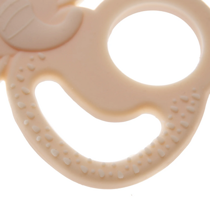 Babyjem Silikon Fil Diş Kaşıyıcı Ekru