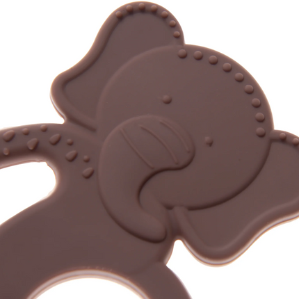 Babyjem Silikon Fil Diş Kaşıyıcı Mocha