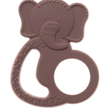 Babyjem Silikon Fil Diş Kaşıyıcı Mocha