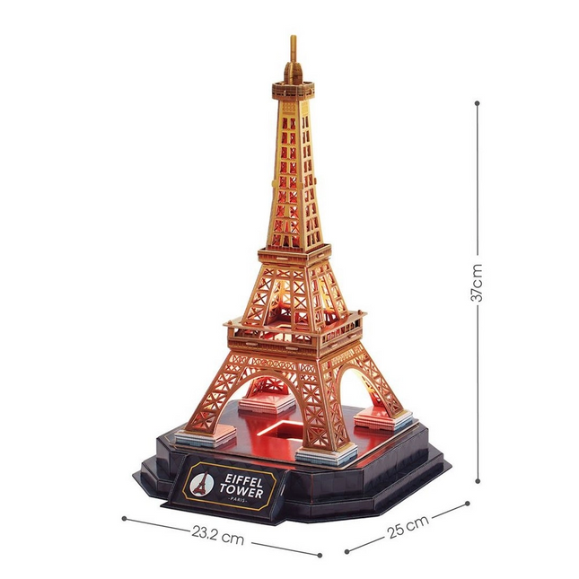 Eyfel Kulesi 3D Puzzle Led Işıklı