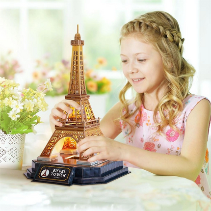 Eyfel Kulesi 3D Puzzle Led Işıklı
