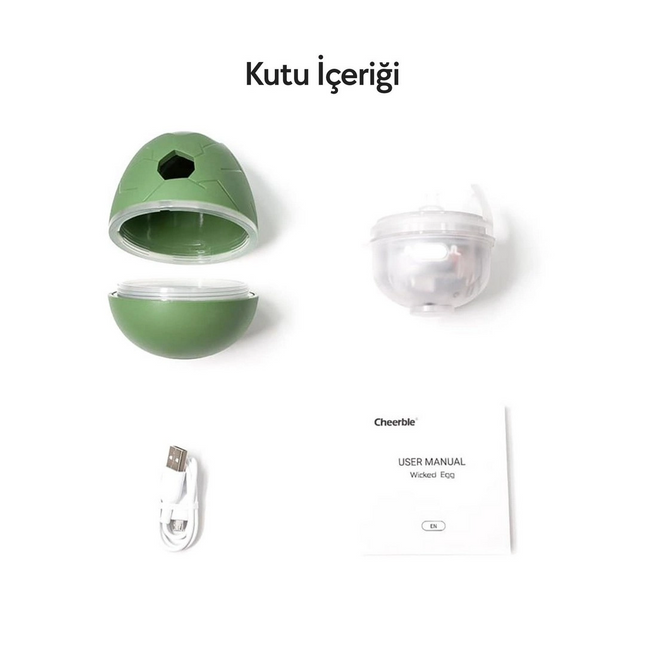 Cheerble Şarjlı Akıllı İnteraktif Kedi & Köpek Yumurta Oyuncağı