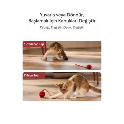 Cheerble Wicked Ball Duo2 İnteraktif Şarjlı Kedi Oyun Topu