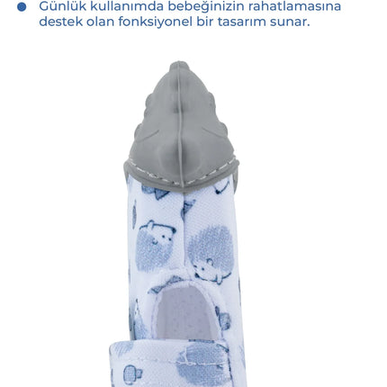 Babyjem Bebek Diş Kaşıyıcı Eldiveni Kirpi Gri