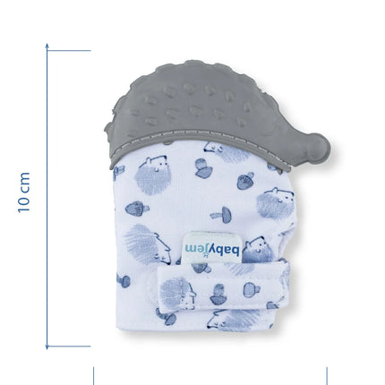Babyjem Bebek Diş Kaşıyıcı Eldiveni Kirpi Gri
