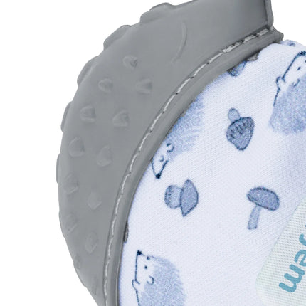 Babyjem Bebek Diş Kaşıyıcı Eldiveni Kirpi Gri