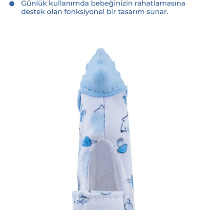 Babyjem Bebek Diş Kaşıyıcı Eldiveni Kirpi Mavi