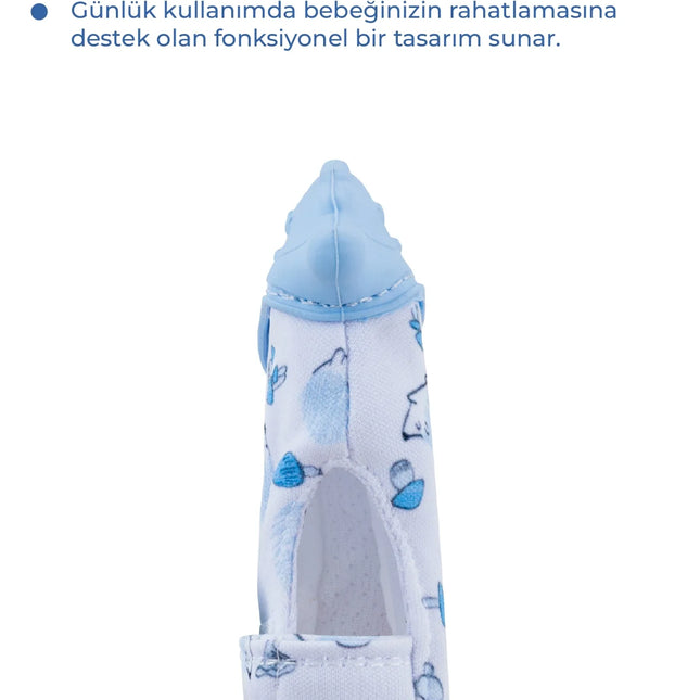 Babyjem Bebek Diş Kaşıyıcı Eldiveni Kirpi Mavi