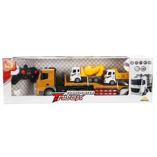 1:18 Suncon Sesli ve Işıklı USB Şarjlı Uzaktan Kumandalı Taşıyıcı Kamyon 50 cm