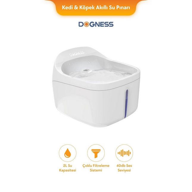 Dogness D01 Akıllı Su Pınarı 2 Litre – Sessiz Motor, Filtreli (2 Litre)