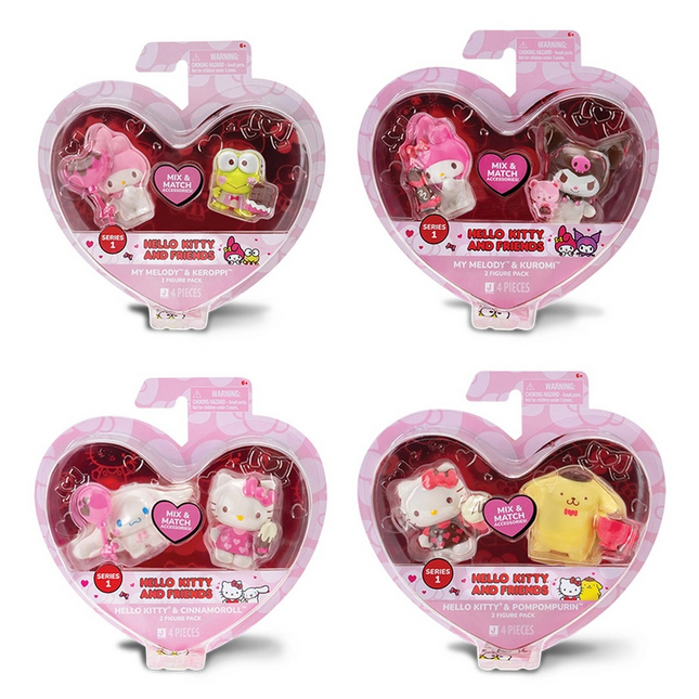 Hello Kitty Kalpten Kalbe 2'li Figür Seti
