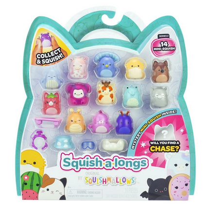Squish-a-longs 14 Figür + Yüzük Set Seri 2