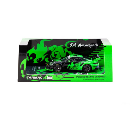 Tarmac Works 1/64 Porsche 911 GT3 Cup (992) Fire Monkey Motorsport - Tarmac Works X iXO Models