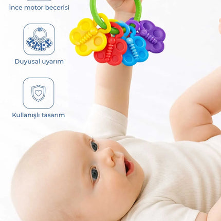 Babyjem Asılabilir Klipsli Renkli Sevimli Çıngırak Soft Dişlik