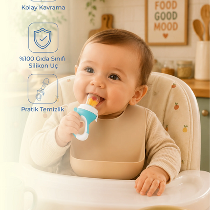 Babyjem Silikon Yumuşak Uçlu Meyve Süzgeçi Sebze Emziği Mavi