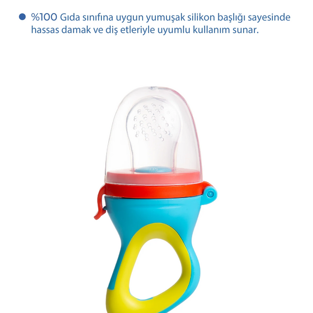 Babyjem Silikon Yumuşak Uçlu Meyve Süzgeçi Sebze Emziği Renkli