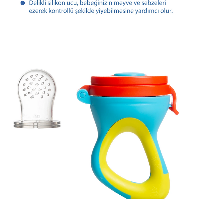 Babyjem Silikon Yumuşak Uçlu Meyve Süzgeçi Sebze Emziği Renkli