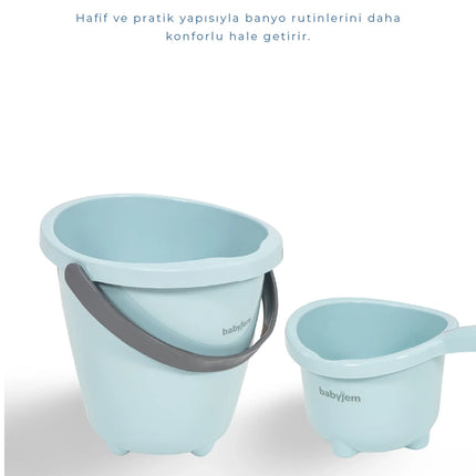 Babyjem Elegant Kova & Maşrapa Set Turkuaz