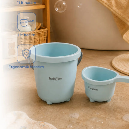 Babyjem Elegant Kova & Maşrapa Set Turkuaz