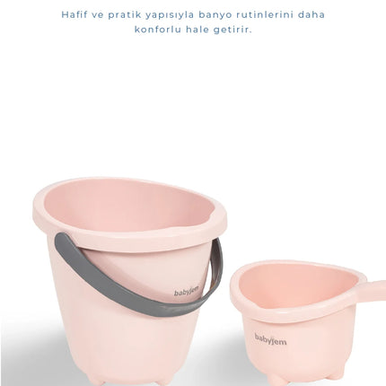 Babyjem Elegant Kova & Maşrapa Set Pembe