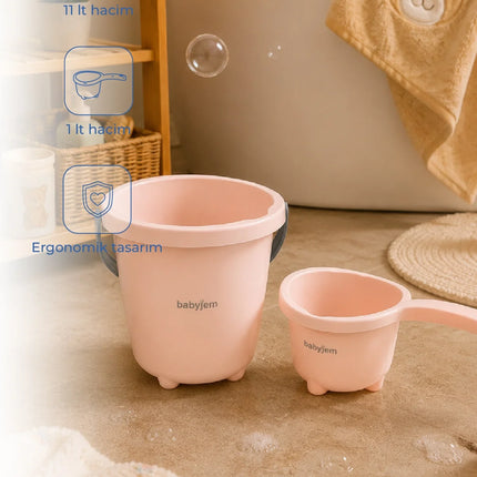 Babyjem Elegant Kova & Maşrapa Set Pembe