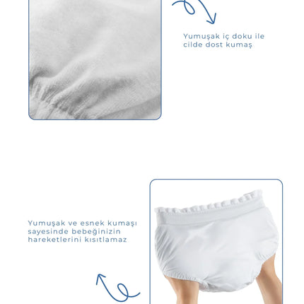 Babyjem Bebek Alıştırma Külodu Beyaz 2 Yaş