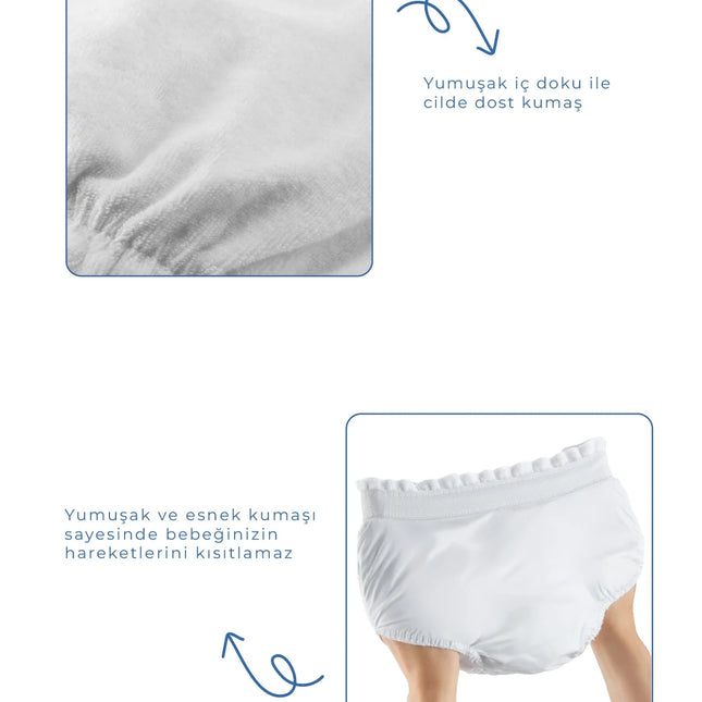 Babyjem Alıştırma Külodu 2li Set 3 Yaş Beyaz