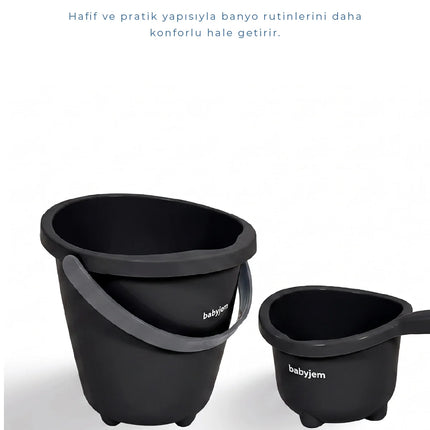 Babyjem Elegant Kova & Maşrapa Set Siyah