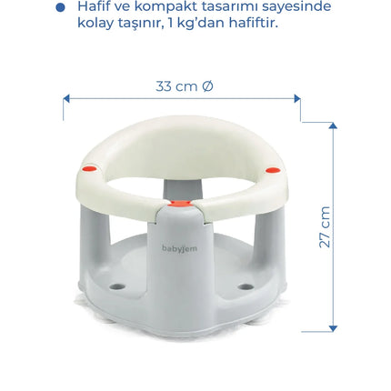 Babyjem Önden Açılır Banyo ve Mama Oturağı ve Hediye Minderli - 2 ' Li Set Kum Beji