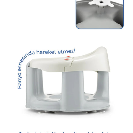 Babyjem Önden Açılır Banyo ve Mama Oturağı ve Hediye Minderli - 2 ' Li Set Kum Beji
