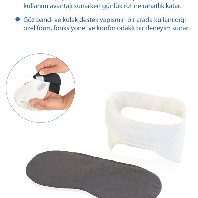 Babyjem Kepçe Kulak Önleyici ve Uyku Bandı Antrasit
