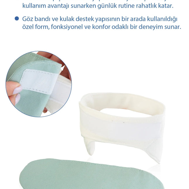 Babyjem Kepçe Kulak Önleyici ve Uyku Bandı Mint