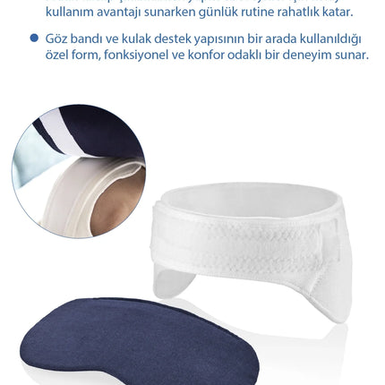 Babyjem Kepçe Kulak Önleyici ve Uyku Bandı Lacivert