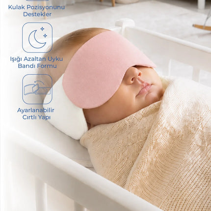 Babyjem Kepçe Kulak Önleyici ve Uyku Bandı Pudra