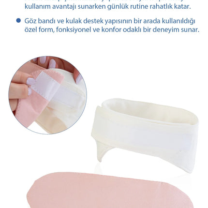 Babyjem Kepçe Kulak Önleyici ve Uyku Bandı Pudra