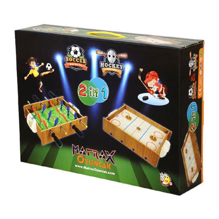 Wooden Hockey and Foosball Game